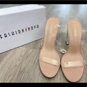 Clear Strap Sandal Heels